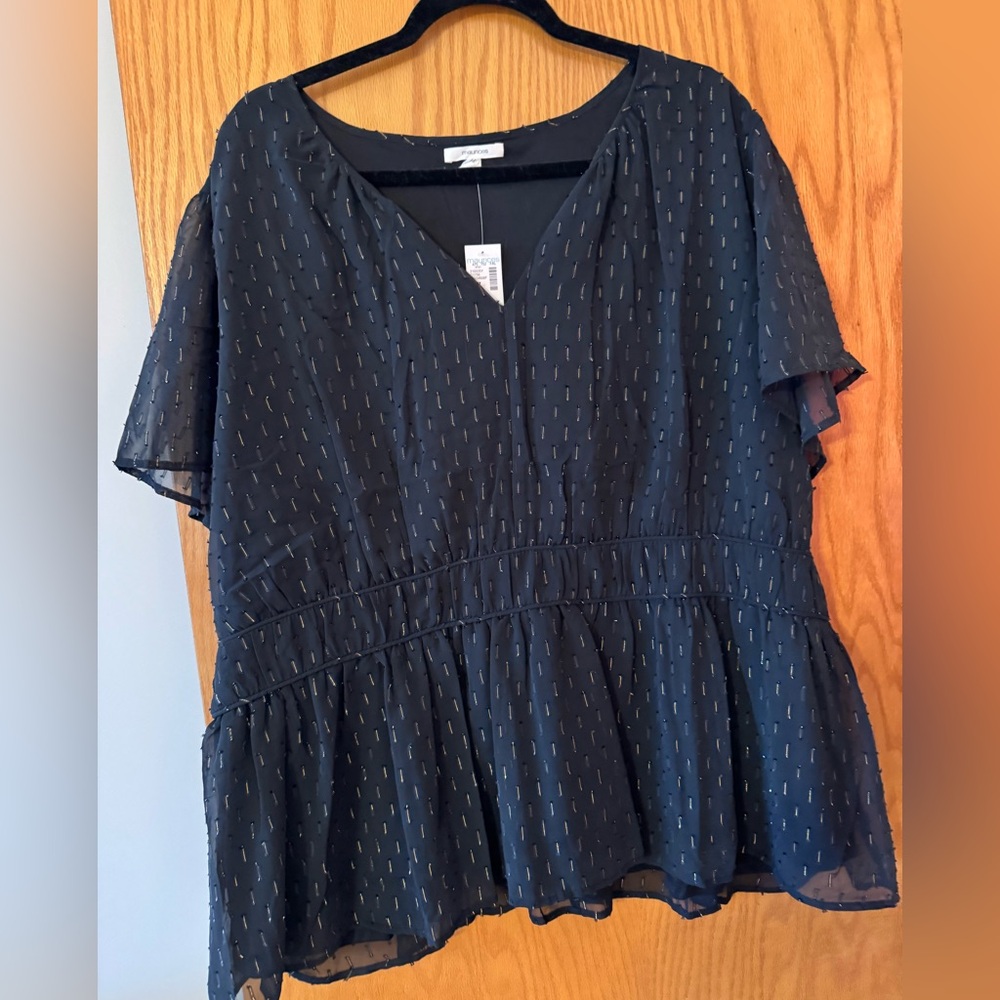 Black Sheer Women's Top